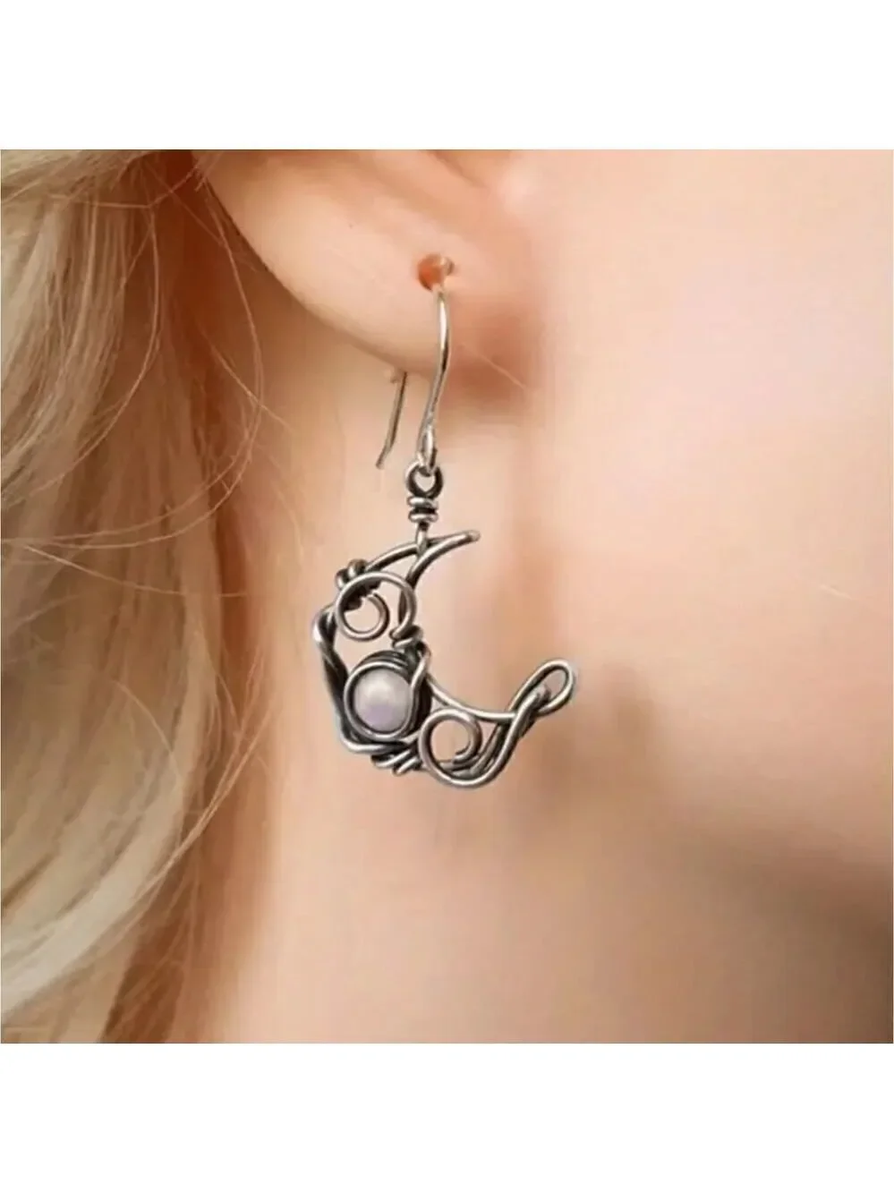 Elegant Vintage Style Sun and Moon Earrings Symbolic Harmony Boho Chic Handmade